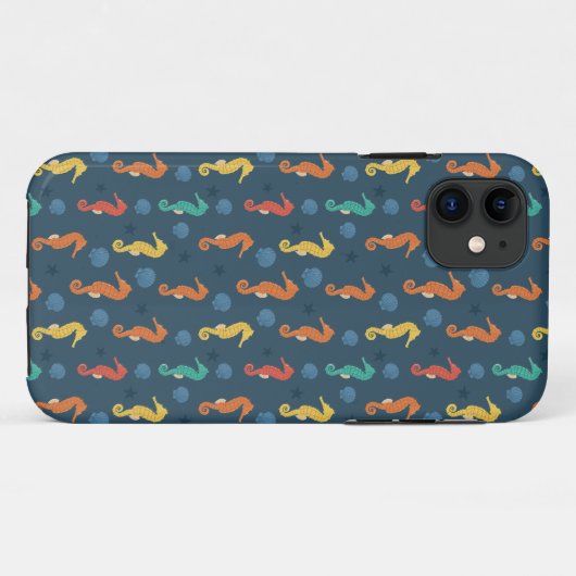 Seahorse Pattern Case-Mate iPhone Hülle (Rückseite (Horizontal))