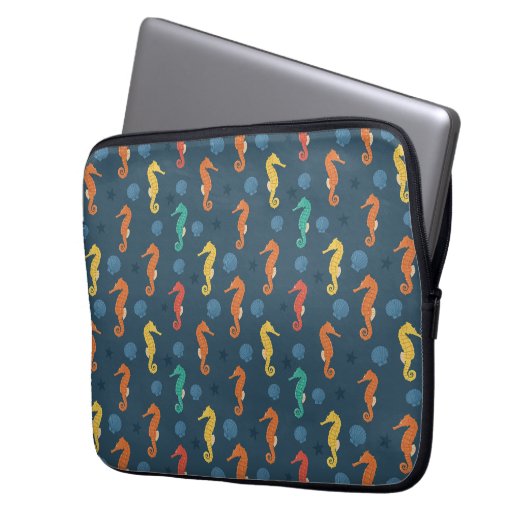 Seahorse Pattern Laptopschutzhülle (Vorderseite Links)