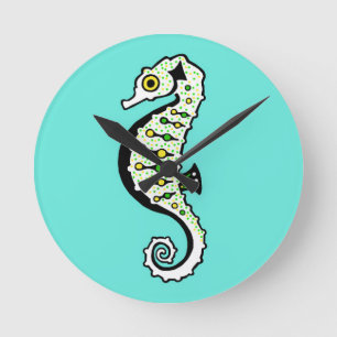 Seahorse - runde wanduhr