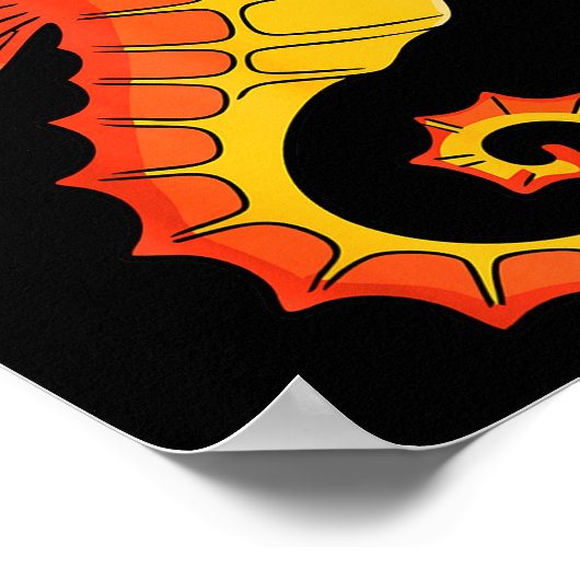 Seahorse Shirt Adult Kids Men Women Sea Horse Cost Poster (Ecke)