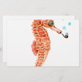 Seahorse Steampunk Briefpapier (Vorne/Hinten)