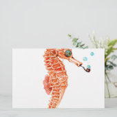 Seahorse Steampunk Briefpapier (Stehend Vorderseite)