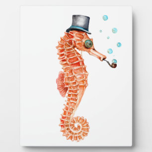 Seahorse Steampunk Fotoplatte