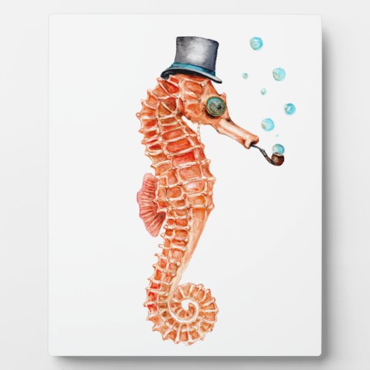 Seahorse Steampunk Fotoplatte (Vorderseite)