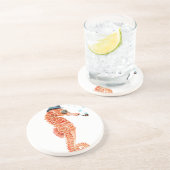 Seahorse Steampunk Getränkeuntersetzer (Seite)
