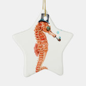 Seahorse Steampunk Keramik Ornament (Rechts)