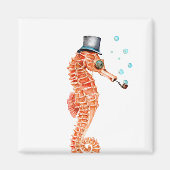 Seahorse Steampunk Magnet (Vorne)