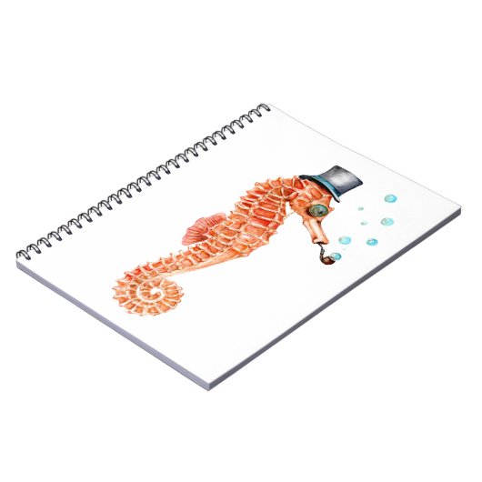 Seahorse Steampunk Notizblock (Linke Seite)