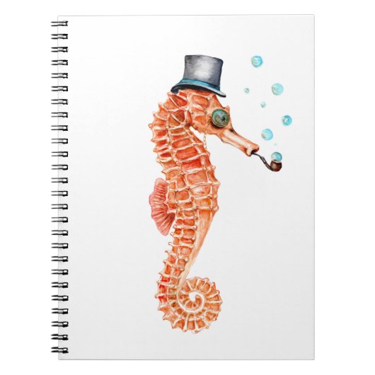 Seahorse Steampunk Notizblock (Vorderseite)