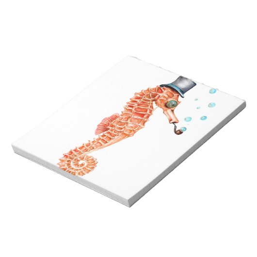 Seahorse Steampunk Notizblock (Rotiert)