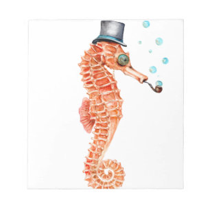 Seahorse Steampunk Notizblock
