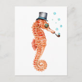 Seahorse Steampunk Postkarte (Vorderseite)
