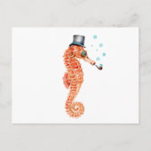 Seahorse Steampunk Postkarte (Vorderseite)