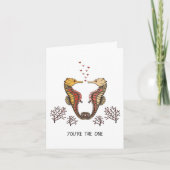Seahorse Valentine's Day Karte (Vorderseite)