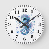 Seahorse Wall Clock Runde Wanduhr (Vorderseite)