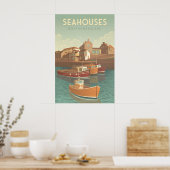 Seahouses Northumberland Reiseplakat Poster (Küche)
