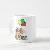 Seailor Monkey mit farbenfrohen Balloons Kaffeetasse (Vorderseite Links)