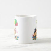 Seailor Monkey mit farbenfrohen Balloons Kaffeetasse (Mittel)