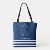 Seailor Nautical Anchor Navy Blau Streifen Tasche (Rückseite)