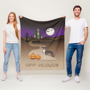 Seal And White Iggy Und Halloween Spukhaus Fleecedecke
