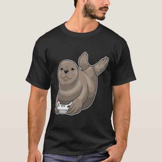 Seal Gamer Controller T-Shirt (Vorderseite)