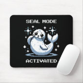 Seal Mode Activated Pixel Art Seal Retro Gamer Sty Mousepad (Mit Mouse)
