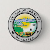 Seal of Alaska State USA Button (Vorderseite)