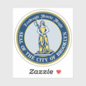 Seal of Brooklyn, New York City, USA Aufkleber (Blatt)