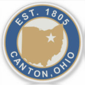 Seal of Canton, Ohio, USA Aufkleber (Vorderseite)