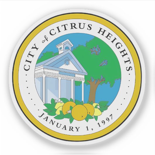 Seal of Citrus Heights, California, USA Aufkleber (Vorderseite)