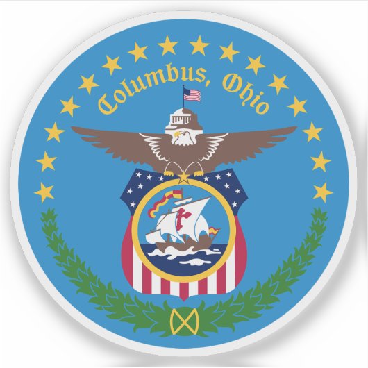 Seal of Columbus, Ohio, USA Aufkleber (Vorderseite)