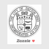Seal of Dayton, Ohio, USA Aufkleber (Blatt)