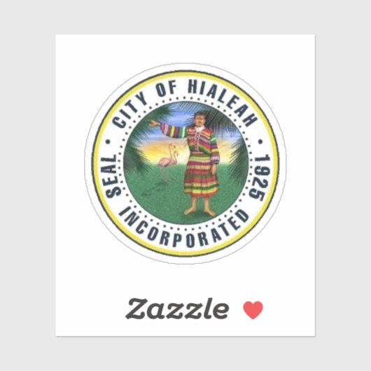 Seal of Hialeah, Florida Aufkleber (Blatt)
