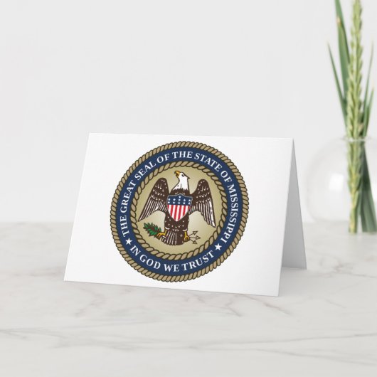 Seal of Mississippi (US State) Karte (Vorderseite)