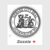 Seal of Newark, New Jersey, USA Aufkleber (Blatt)