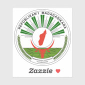 Seal of the Republic of Madagascar (1993-1998) Aufkleber (Blatt)