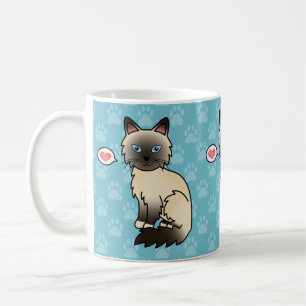 Seal Point Birma / Ragdoll Katzenliebe Kaffeetasse