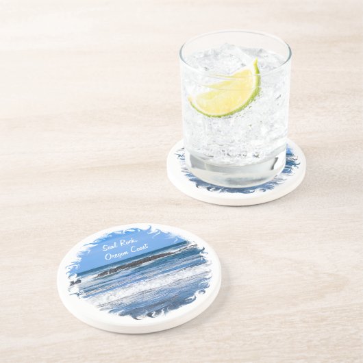 Seal Rock Oregon Coast On Pacific Ocean Untersetzer (Seite)