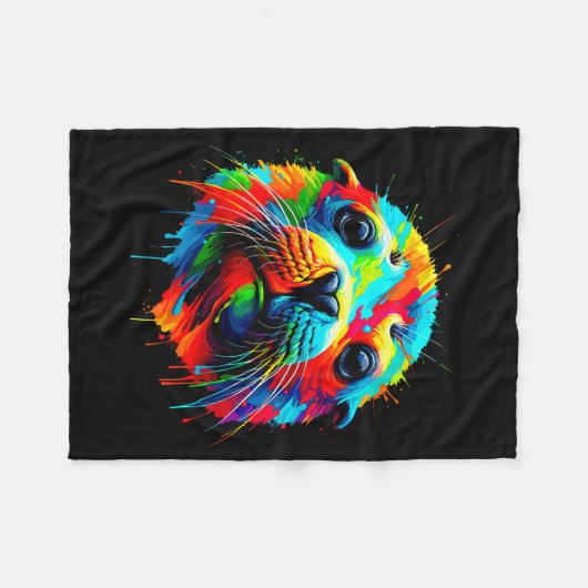 Seal Sea Lion Fleecedecke (Vorderseite (Horizontal))