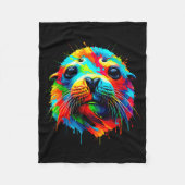 Seal Sea Lion Fleecedecke (Vorderseite)