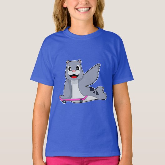 Seal Skater Skateboard T-Shirt (Vorderseite)