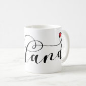 Sealand Flag im Herzen, Fürstentum Sealand Kaffeetasse (VorderseiteRechts)