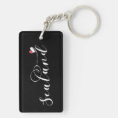 Sealand Flag im Herzen, Fürstentum Sealand Schlüsselanhänger (Rückseite)