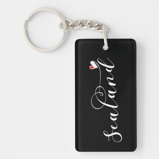 Sealand Flag im Herzen, Fürstentum Sealand Schlüsselanhänger (Vorderseite)