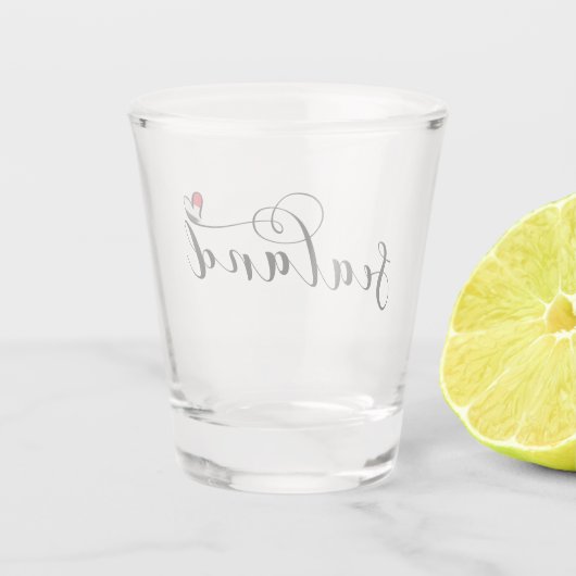 Sealand Flag im Herzen, Fürstentum Sealand Schnapsglas (Rückseite)