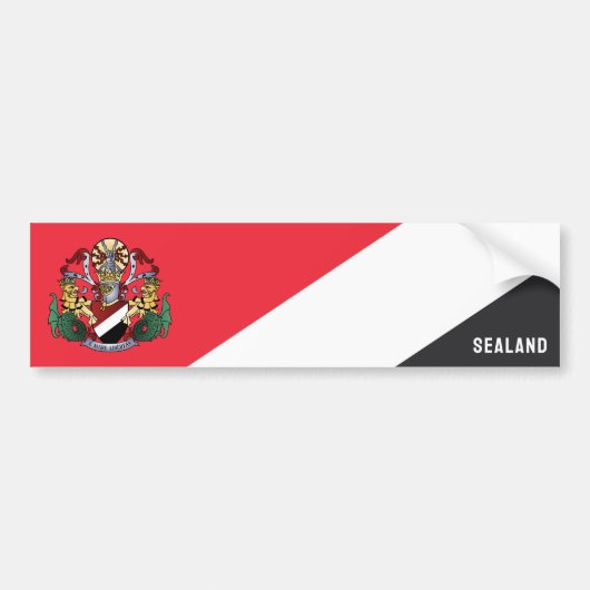 Sealand mit Wappen überlagert Autoaufkleber (Vorne)