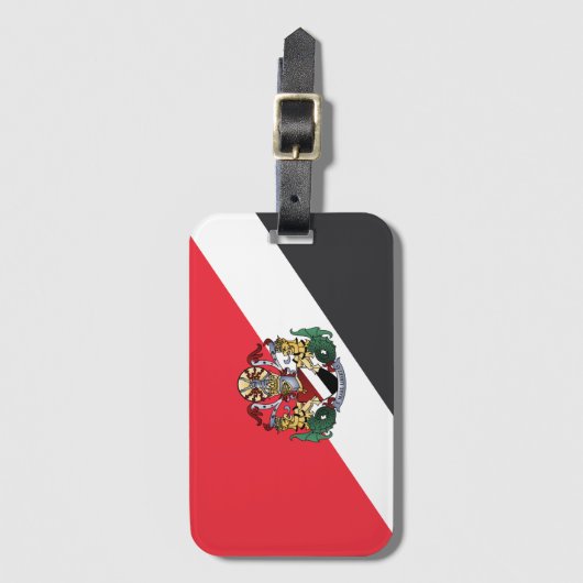 Sealand mit Wappen überlagert Gepäckanhänger (Vorderseite Vertikal)