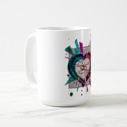 Sealed with a Kiss-Off T-Shirt | Fractured Oath Kaffeetasse (Vorderseite Links)