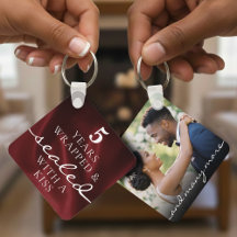 Sealed with a Kiss Red 5th Birthday Anniversary