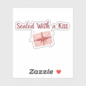 Sealed With a Kiss Sticker | Romantic Label (Blatt)